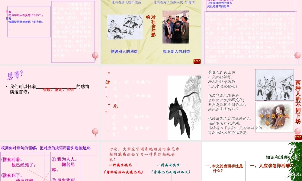 六年级语文上册 第五组 20有的人课堂教学课件2 新人教版-新人教版小学六年级上册语文课件