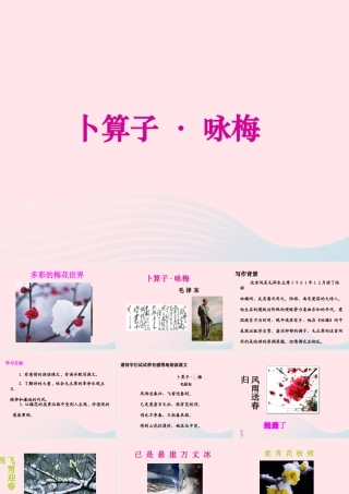 六年级语文上册 第五单元 21《词二首》同步精品课件 冀教版-冀教版小学六年级上册语文课件