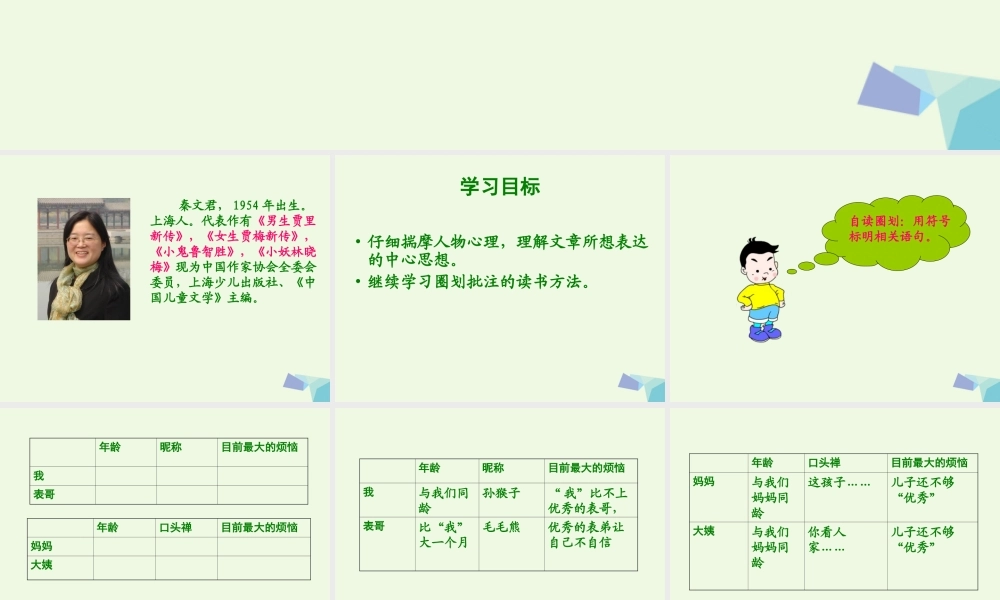 六年级语文上册 表哥驾到课件3 湘教版-湘教版小学六年级上册语文课件