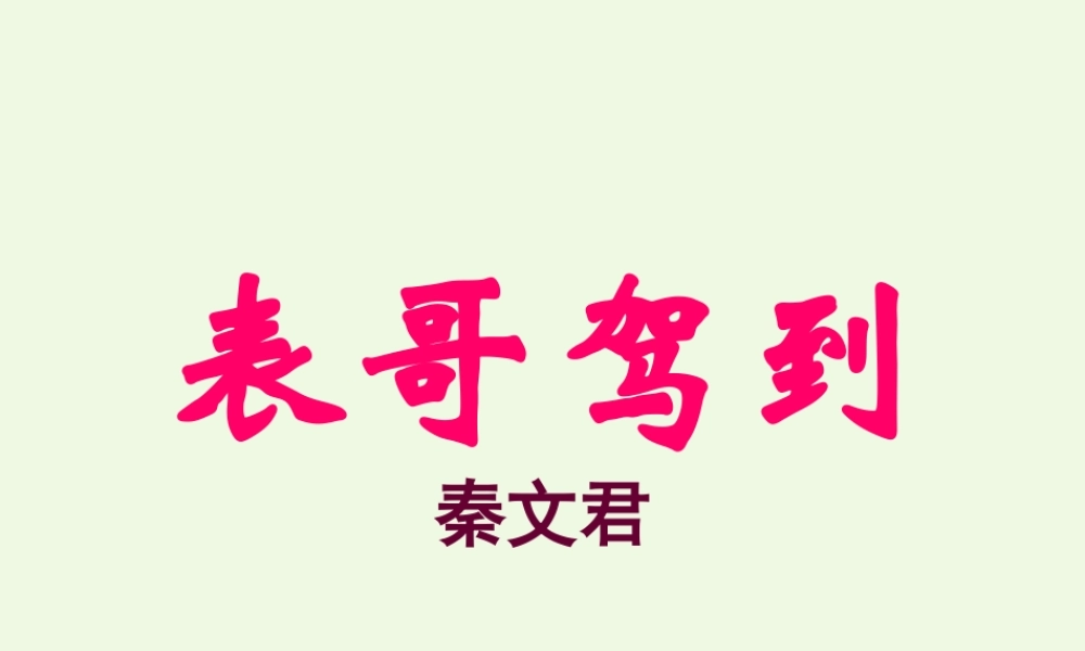 六年级语文上册 表哥驾到课件4 湘教版-湘教版小学六年级上册语文课件