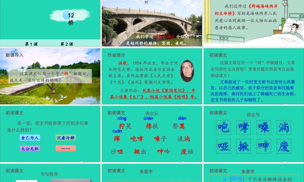 六年级语文上册 第四单元 12 桥课件
