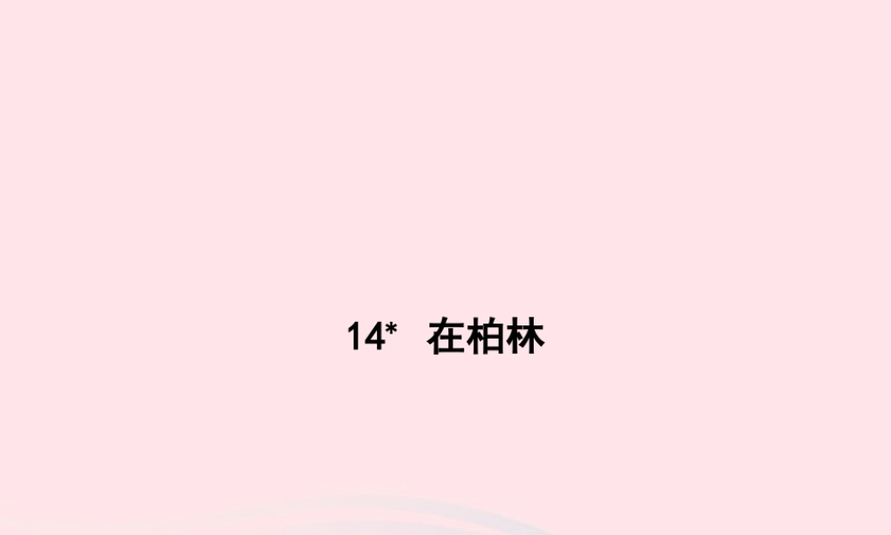 六年级语文上册 第四单元 14 在柏林作业课件 新人教版-新人教级上册语文课件