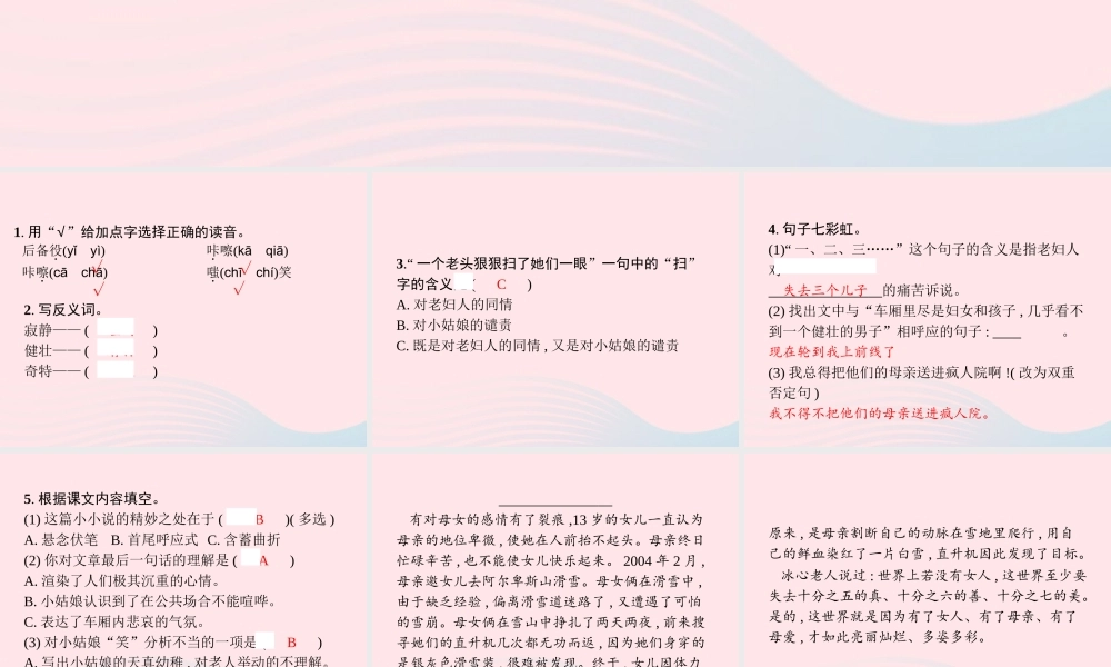 六年级语文上册 第四单元 14 在柏林作业课件 新人教版-新人教级上册语文课件