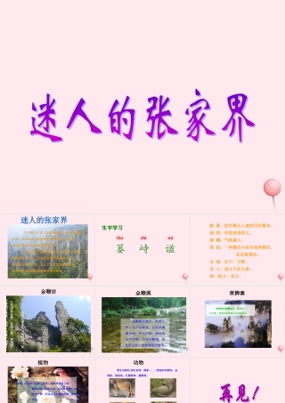 六年级语文上册 第四单元 16《迷人的张家界》课件1 北京版-北京版小学六年级上册语文课件