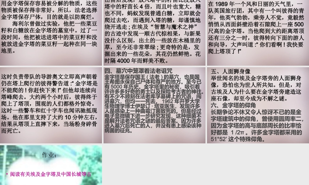 六年级语文上册《埃及金字塔见闻》课件1 语文A版-语文A版小学六年级上册语文课件