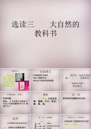 六年级语文上册《大自然的教科书》课件 语文A版-语文A版小学六年级上册语文课件