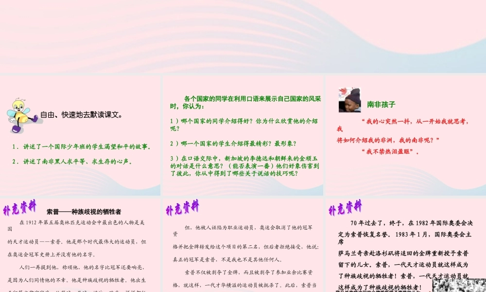 六年级语文上册 第四单元 19《阳光下的皮肤》精品课件 冀教版-冀教版小学六年级上册语文课件