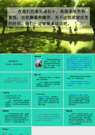 六年级语文上册 第四单元 快乐读书吧：笑与泪 经历与成长课件 新人教版-新人教版小学六年级上册语文课件