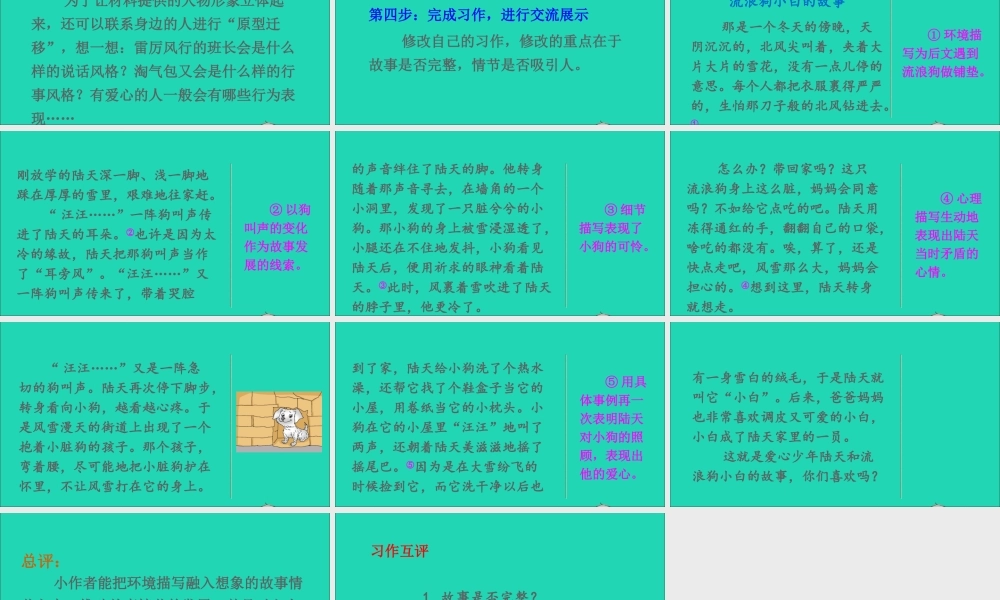 六年级语文上册 第四单元 习作：笔尖流出的故事课件2 新人教版-新人教版小学六年级上册语文课件