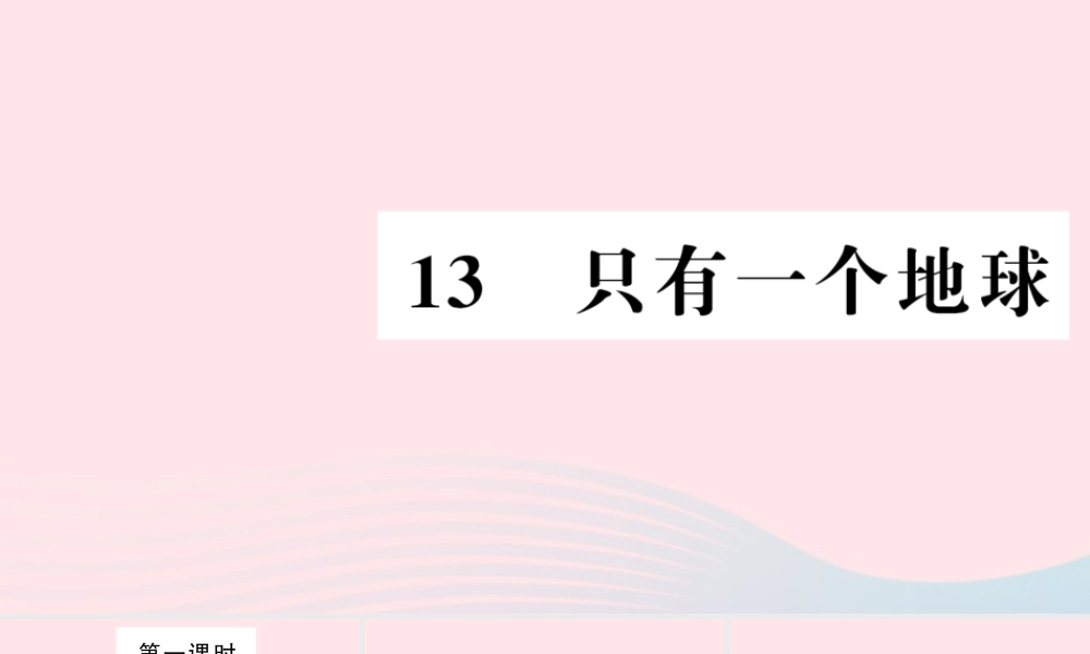 六年级语文上册 第四组 13 只有一个地球习题课件 新人教版-新人教版小学六年级上册语文课件