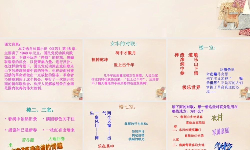 六年级语文上册《贴春联》课件2 长春版-长春版小学六年级上册语文课件