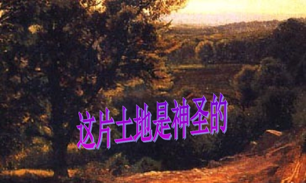 六年级语文上册 第四组 15 这片土地是神圣的课件3 新人教版-新人教版小学六年级上册语文课件