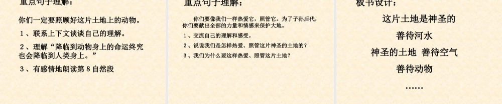 六年级语文上册 第四组 15 这片土地是神圣的课件4 新人教版-新人教版小学六年级上册语文课件