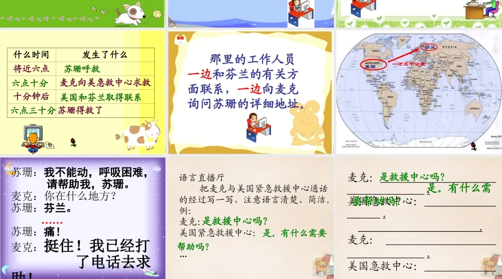 六年级语文上册《网上呼救》课件7 长春版-长春版小学六年级上册语文课件
