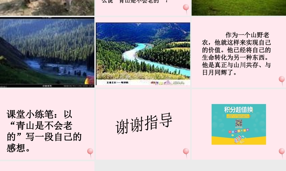 六年级语文上册 第四组 16 青山不老课件1 新人教版-新人教版小学六年级上册语文课件