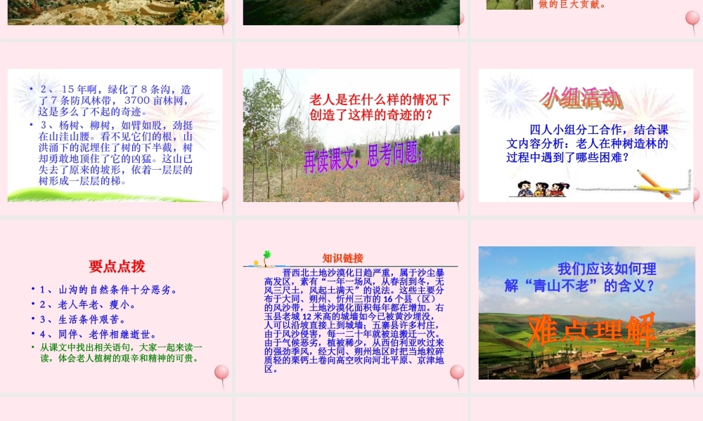 六年级语文上册 第四组 16 青山不老课件4 新人教版-新人教版小学六年级上册语文课件