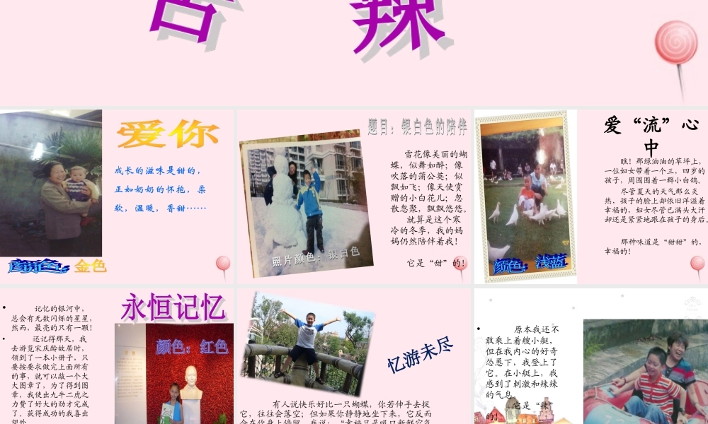 六年级语文上册《我的一张照片》课件2 沪教版-沪教版小学六年级上册语文课件