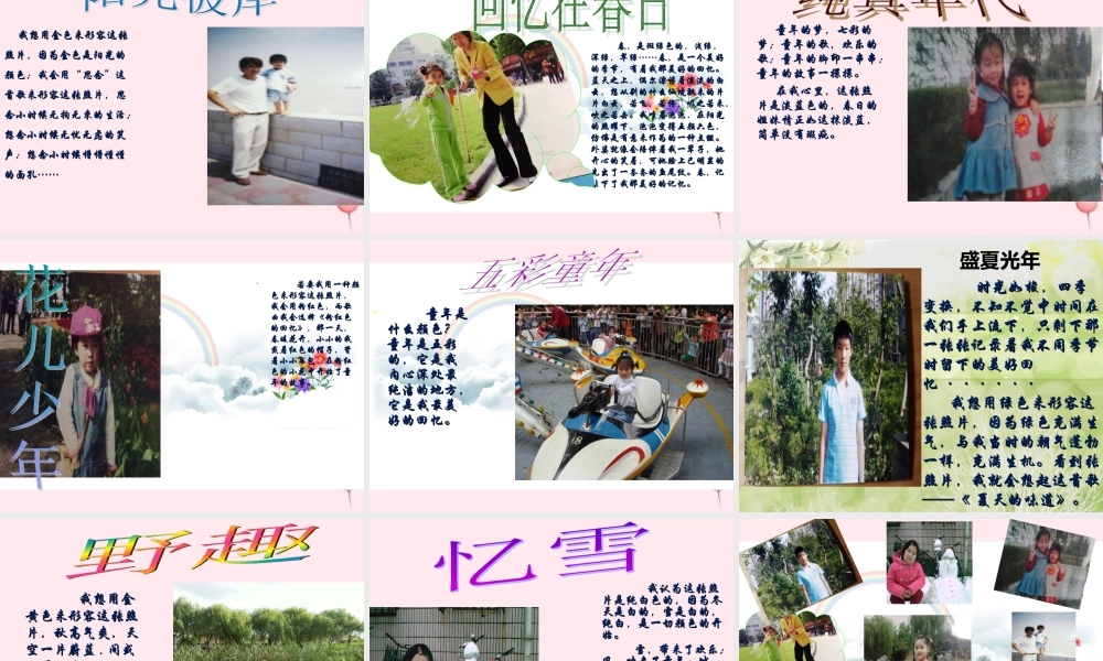 六年级语文上册《我的一张照片》课件2 沪教版-沪教版小学六年级上册语文课件