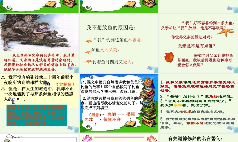 六年级语文上册 钓鱼的启示3课件 教科版-教科版小学六年级上册语文课件