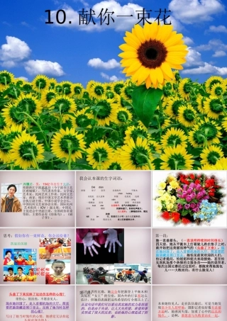 六年级语文上册《献你一束花》课件1 语文A版-语文A版小学六年级上册语文课件