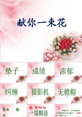 六年级语文上册《献你一束花》课件5 语文A版-语文A版小学六年级上册语文课件