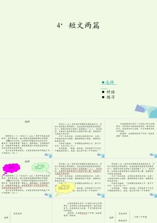 六年级语文上册 选择课件1 湘教版-湘教版小学六年级上册语文课件