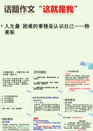 六年级语文上册 这就是我写作课件1 鲁教版-鲁教版小学六年级上册语文课件