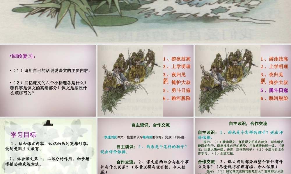 六年级语文上册《小英雄雨来》课件2 语文A版-语文A版小学六年级上册语文课件