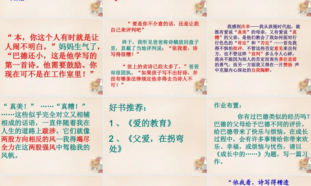 六年级语文上册《“真美”与“真糟”》课件1 长春版-长春版小学六年级上册语文课件