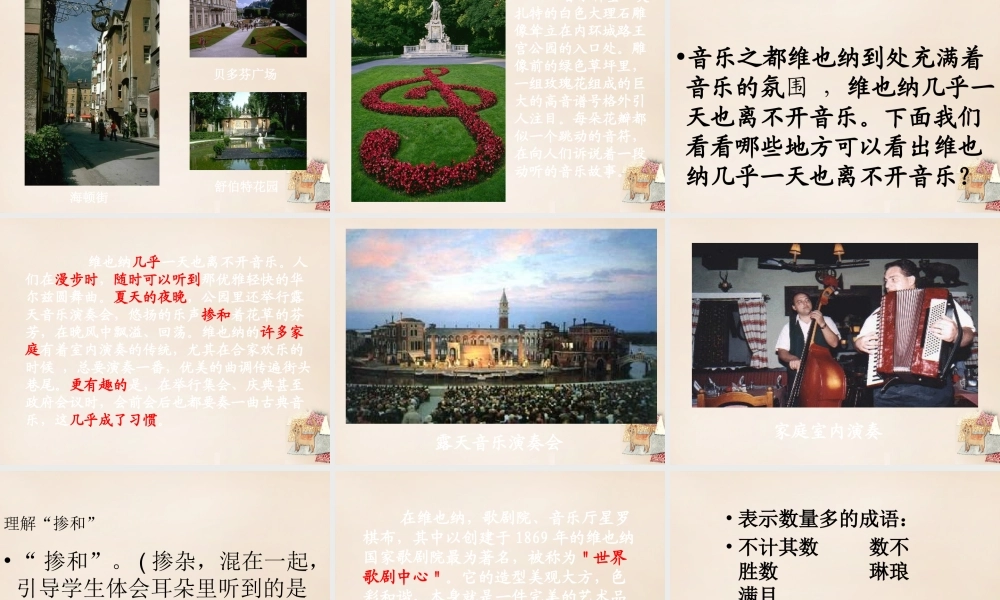 六年级语文上册《音乐之城 维也纳》课件1 长春版-长春版小学六年级上册语文课件