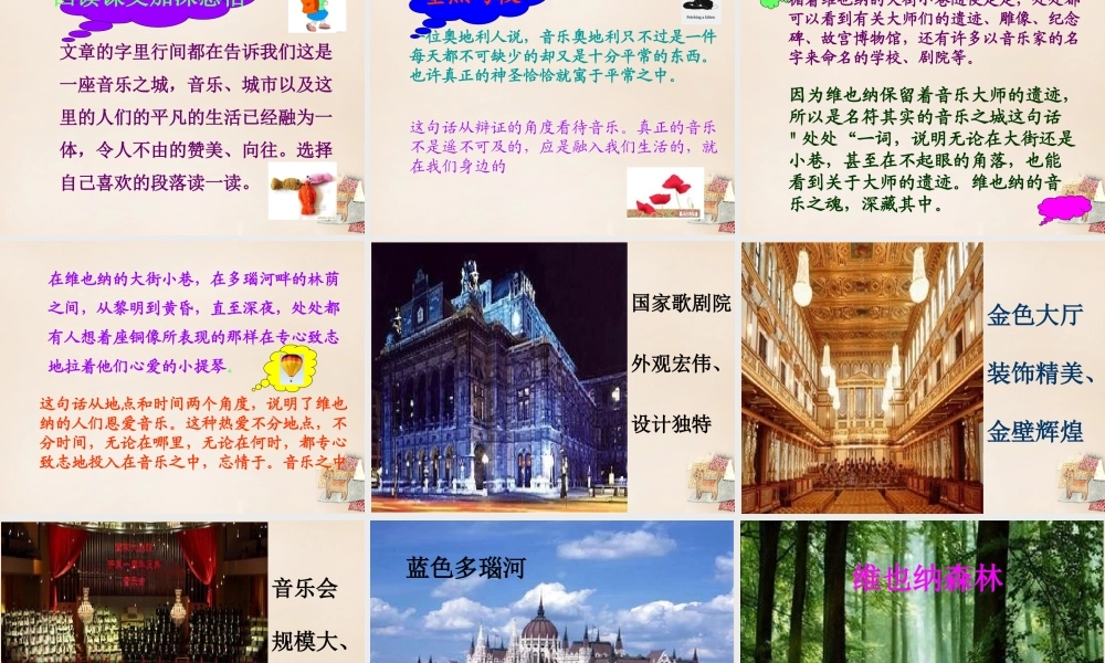 六年级语文上册《音乐之城 维也纳》课件3 长春版-长春版小学六年级上册语文课件