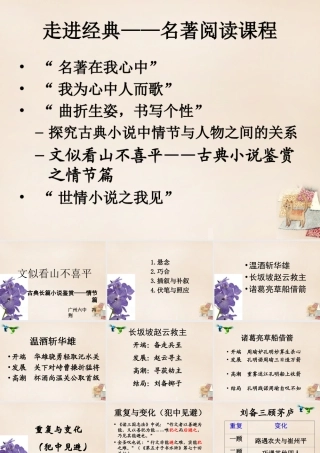 六年级语文上册《走进名著》课件2 长春版-长春版小学六年级上册语文课件