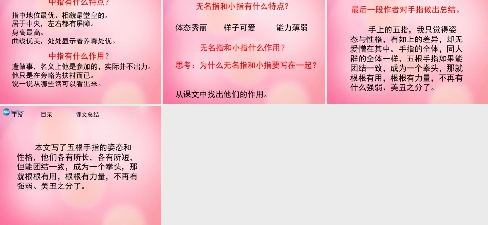 六年级语文下册 5.手指教学课件 新人教版-新人教版小学六年级下册语文课件