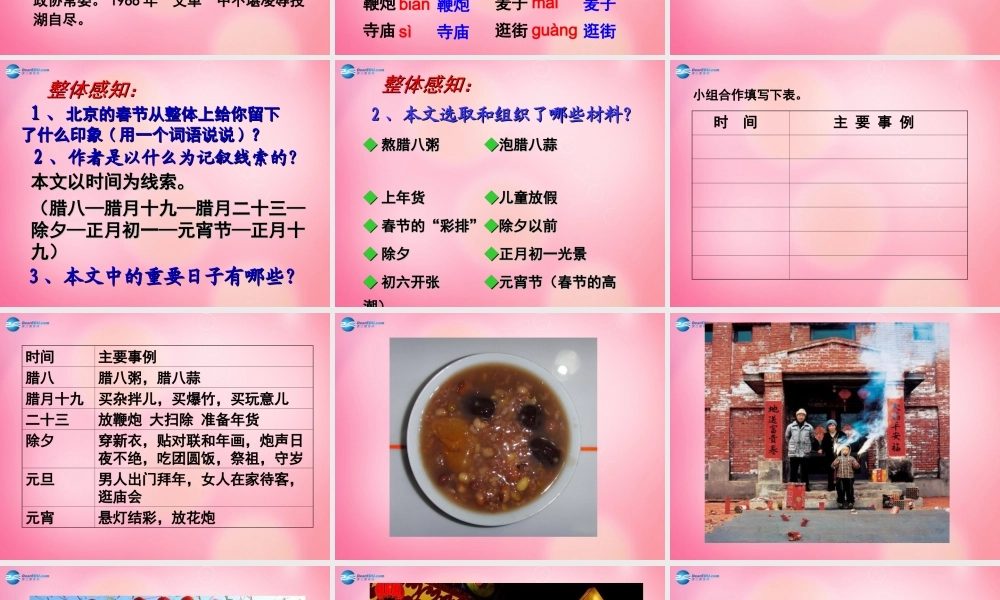 六年级语文下册 6.北京的春节教学课件 新人教版-新人教版小学六年级下册语文课件