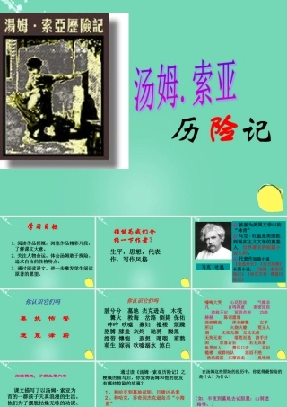六年级语文下册 17《汤姆索亚历险记》课件 新人教版-新人教版小学六年级下册语文课件