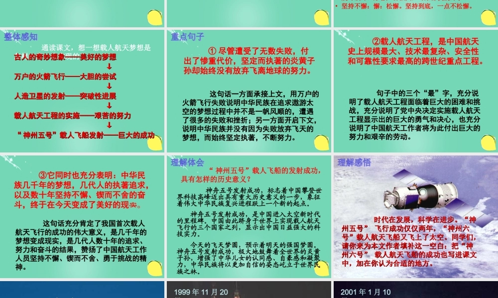 六年级语文下册 19《千年梦圆今朝》课件 新人教版-新人教版小学六年级下册语文课件