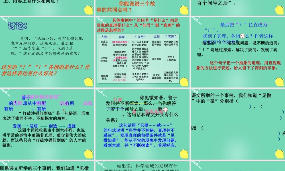 六年级语文下册 20《真理诞生于一百个问号之后》课件 新人教版-新人教版小学六年级下册语文课件