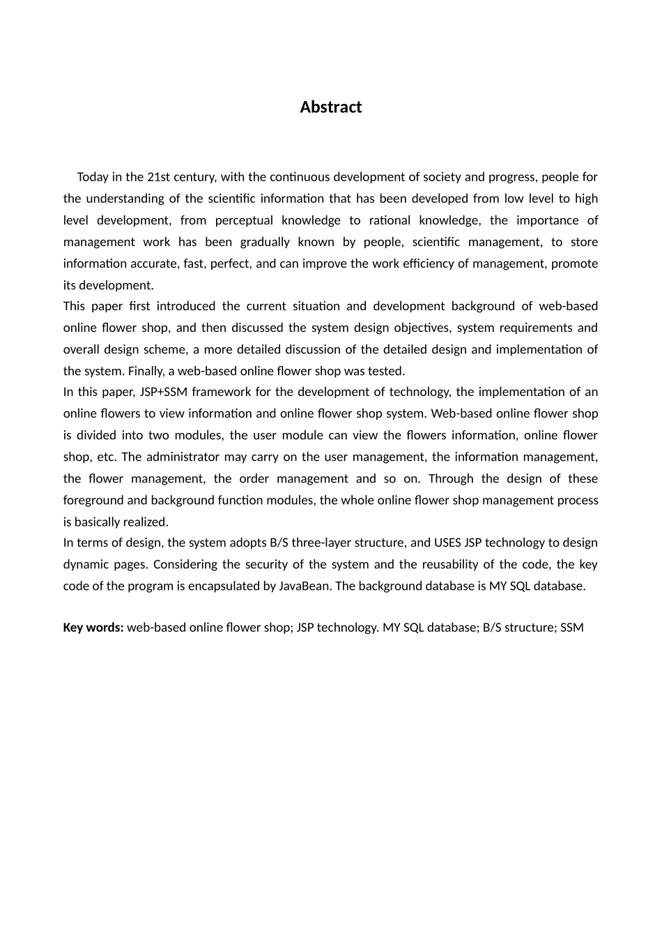 “萌萌哒”线上鲜花销售网站设计和实现 计算机科学与工程管理专业_第2页