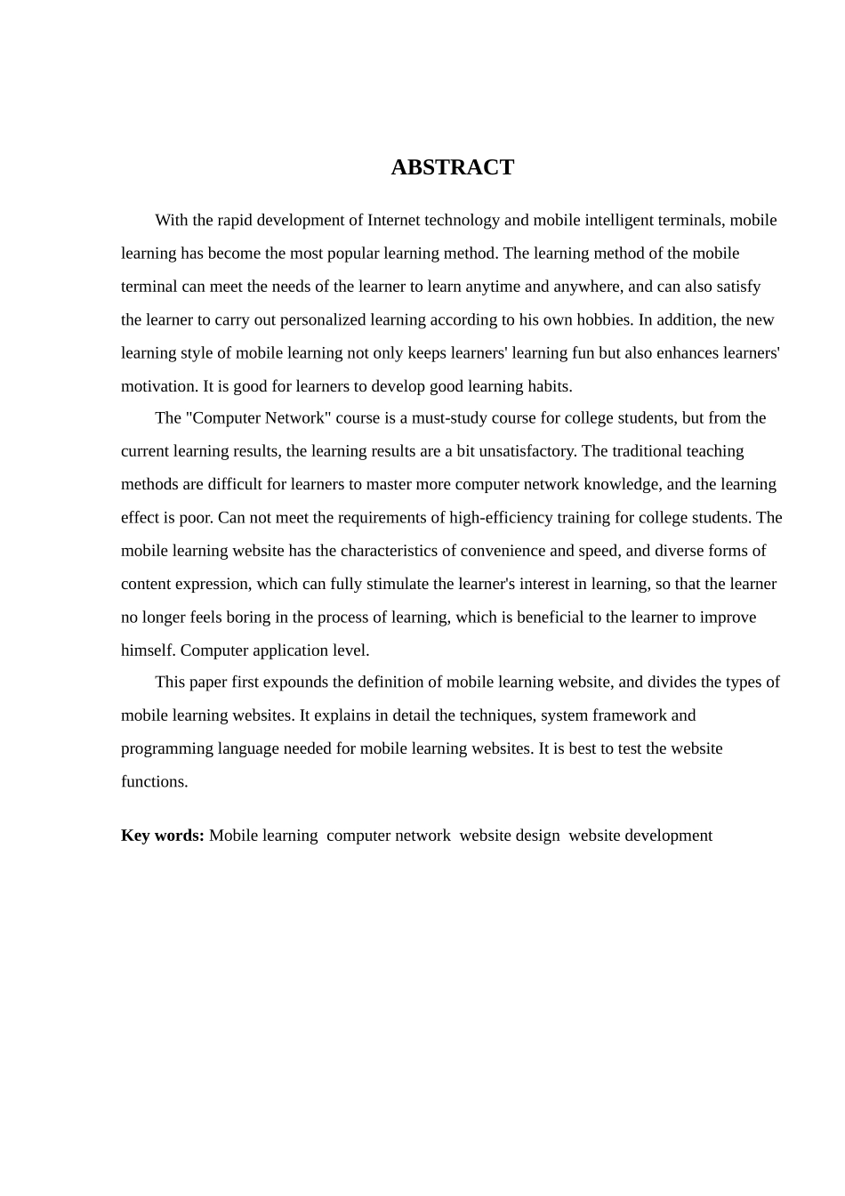 《计算机网络》课程移动学习网站的设计与开发分析研究  计算机科学与技术专业_第2页