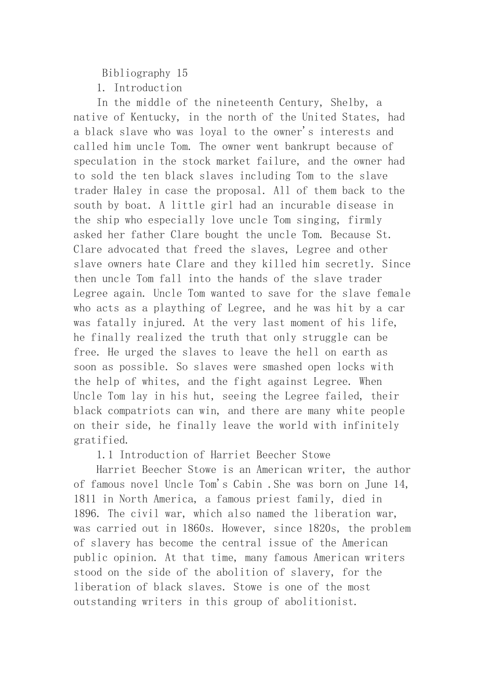 《汤姆叔叔的小屋》中爱的诠释分析研究  英语学专业_第2页