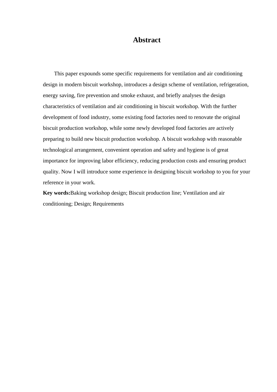 54年产1000吨曲奇饼干车间设计和实现 工艺施工专业_第3页