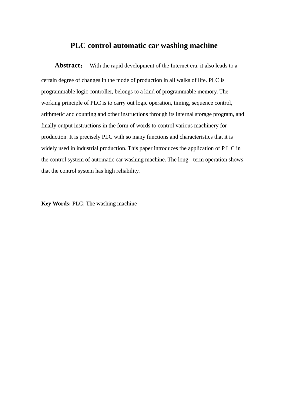 PLC控制全自动洗车机设计和实现  电气工程自动化专业_第2页