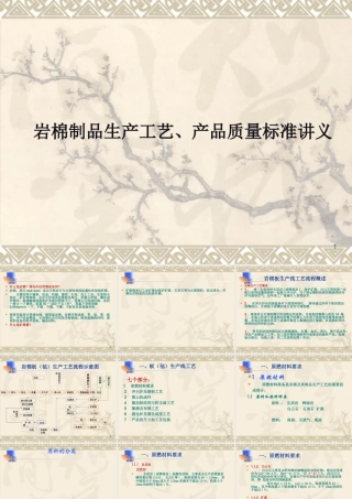 岩棉制品生产工艺流程产品质量标准课件