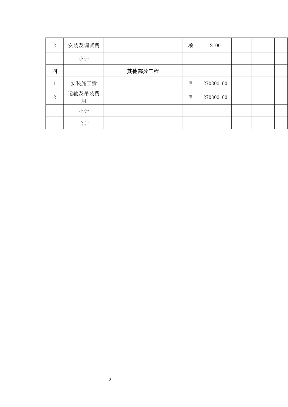 沂水县圈里乡分布式屋顶光伏发电系统项目工程量清单(1)_第3页