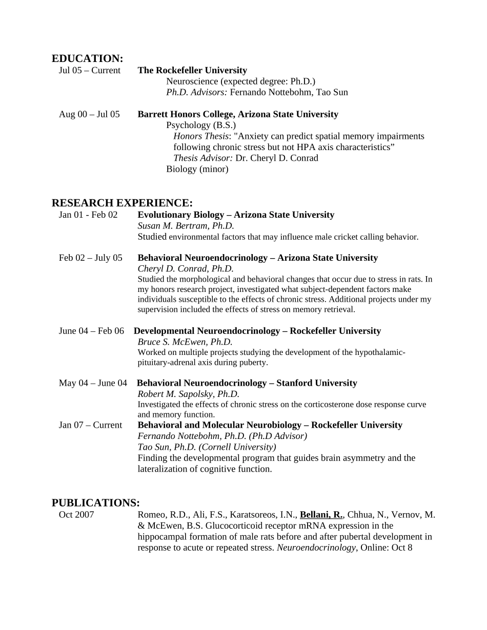 Curriculum Vitae-博士后申请参考-CV-外国人的简历-可参考-Rudy Bellani - CV_第2页