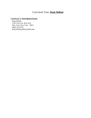 Curriculum Vitae-博士后申请参考-CV-外国人的简历-可参考-Rudy Bellani - CV