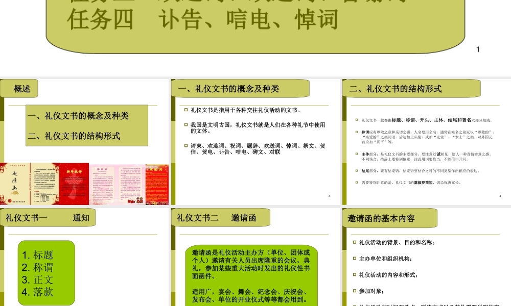 礼仪文书参考课件