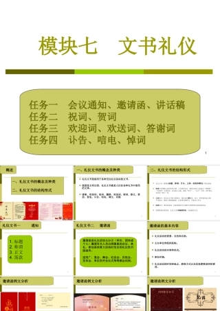 礼仪文书参考课件