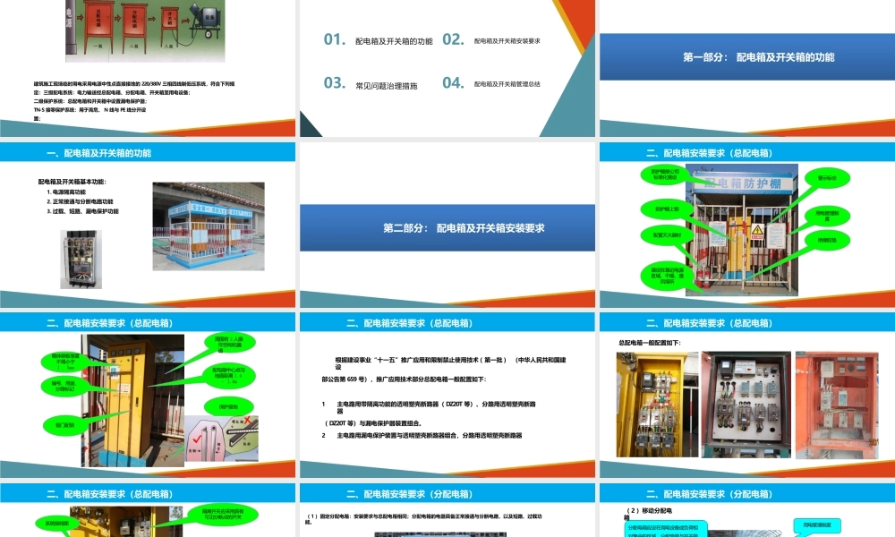 配电箱常见问题治理