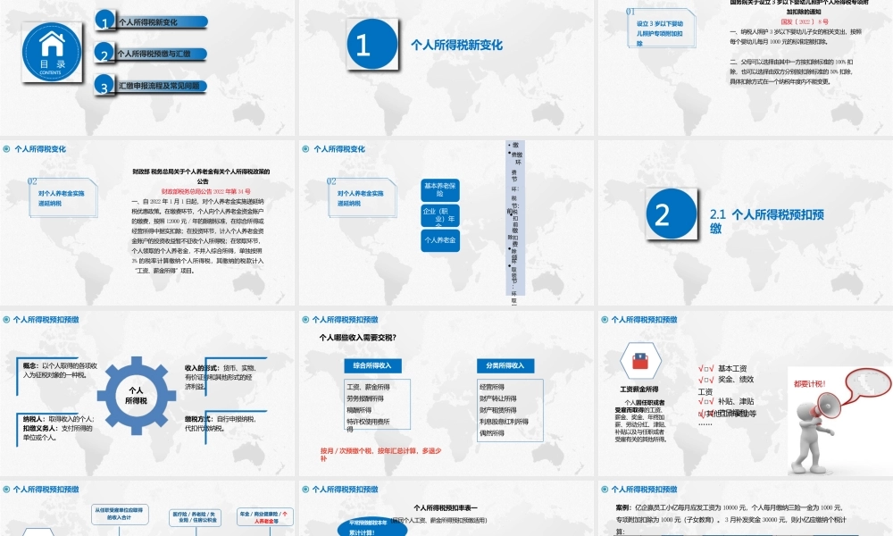 2022年度个人所得税综合所得汇算清缴专题培训辅导课件讲义（政策新变化、预缴与汇缴、汇缴申报流程及常见问题，制作精美，通俗易懂）pptx
